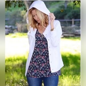 Cabi White SoHo Hoodie Size Small